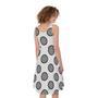 Dartboard Pattern Print Sleeveless Knee Length Dress