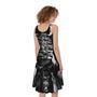 Demon Samurai Print Sleeveless Knee Length Dress