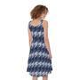 Denim Houndstooth Pattern Print Sleeveless Knee Length Dress