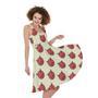 Devil Emoji Pattern Print Sleeveless Knee Length Dress