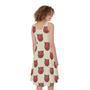 Devil Emoji Pattern Print Sleeveless Knee Length Dress