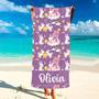 Dinosaurus Print Kids Personalized Beach Towels Cute Animal Design