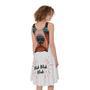 Dobermann With Glasses Print Sleeveless Knee Length Dress