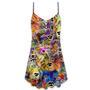 Dog Painting In My Memory - V-Neck Sleeveless Cami Dress