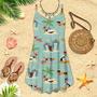 Dogs On Vacations Spaghetti Strap Summer Dress