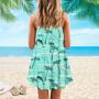 Dolphins Palm Trees Summer Spaghetti Strap Summer Dress