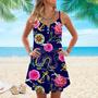 Dragon Anchor Spaghetti Strap Summer Dress