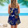 Dragons Pirates Pattern Spaghetti Strap Summer Dress