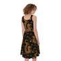 Eastern Dragon Pattern Print Sleeveless Knee Length Dress