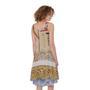 Egyptian Gods And Pharaohs Print Sleeveless Knee Length Dress