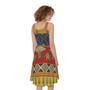 Egyptian Tribal Pattern Print Sleeveless Knee Length Dress