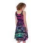 Ethnic Aztec Grunge Trippy Print Sleeveless Knee Length Dress