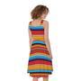 Ethnic Mexican Woven Pattern Print Sleeveless Knee Length Dress