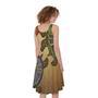 Ethnic Sea Turtles Print Sleeveless Knee Length Dress