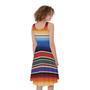 Ethnic Serape Blanket Stripe Print Sleeveless Knee Length Dress