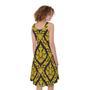 Ethnic Thai Pattern Print Sleeveless Knee Length Dress