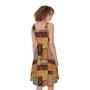 Ethnic Tiki Pattern Print Sleeveless Knee Length Dress