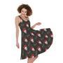 Evil Scary Clown Pattern Print Sleeveless Knee Length Dress