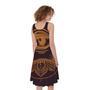 Eye of Providence Mandala Print Sleeveless Knee Length Dress