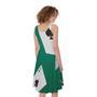 Falling Poker Cards Print Sleeveless Knee Length Dress