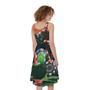 Falling Poker Chips Print Sleeveless Knee Length Dress