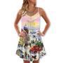 Farm Life Art Merry Christmas - V-Neck Sleeveless Cami Dress