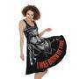 Firefighter Devil Print Sleeveless Knee Length Dress