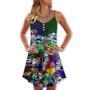 Fishing Merry Christmas Vibe - V-Neck Sleeveless Cami Dress