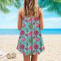 Flamingo And Watermelon Spaghetti Strap Summer Dress