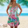 Flamingo Loves Summer Tropical Floral - Summer Dress