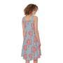 Floral Air Balloon Pattern Print Sleeveless Knee Length Dress