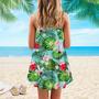 Floral Tropical Spaghetti Strap Summer Dress