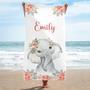 Flower Design Personalized Beach Towels Kids Adults Custom Gift