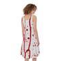 Flowing Red Blood Print Sleeveless Knee Length Dress