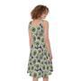 Frankenstein Eyeball Pattern Print Sleeveless Knee Length Dress