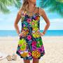 Fruit Pineapple Love Summer Spaghetti Strap Summer Dress