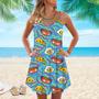 Funny Food Spaghetti Strap Summer Dress