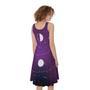 Galaxy Moon Phase Print Sleeveless Knee Length Dress