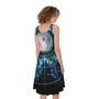 Galaxy Zodiac Wheel Print Sleeveless Knee Length Dress