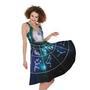 Galaxy Zodiac Wheel Print Sleeveless Knee Length Dress