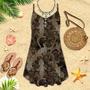 Gecko Lizards Mandala Spaghetti Strap Summer Dress