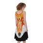 Geometric Fox Print Sleeveless Knee Length Dress