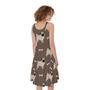 Geometric Pug Pattern Print Sleeveless Knee Length Dress