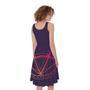 Geometric Star of David Print Sleeveless Knee Length Dress