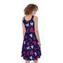 Girly Heart And Butterfly Pattern Print Sleeveless Knee Length Dress