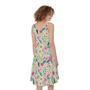 Girly Spring Flower Pattern Print Sleeveless Knee Length Dress