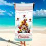 Gnome Sunflower Personalized Grandma Beach Towels Unique Summer Gift