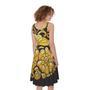 Gold Easter Egg Print Sleeveless Knee Length Dress