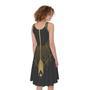 Gold Sagittarius Sign Print Sleeveless Knee Length Dress