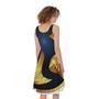 Golden Pisces Zodiac Sign Print Sleeveless Knee Length Dress